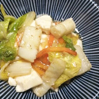 イカと豆腐の中華あんかけ